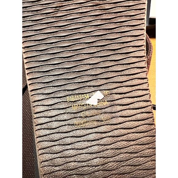 RALPH LAUREN Polo Sandals Men Size 10/11 Leather Flip Flops Shoes Brown Tan NWOT - Picture 3 of 3